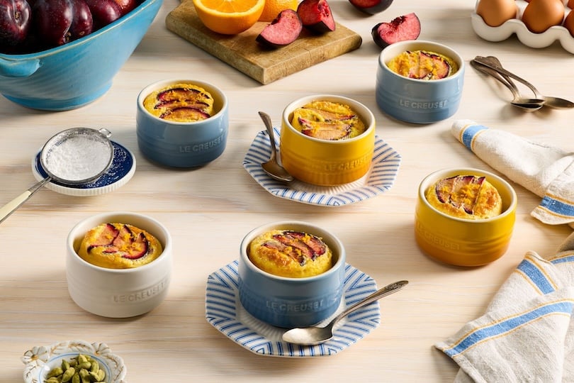 Plum Clafoutis with Orange and Cardamom